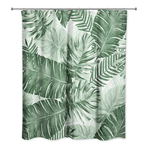 Creative Products Palm Leaf Pattern 2 71x74 Shower Curtain