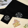 thumbnail image 7 of Tarot Tablecloth Tarot Card Bags Pouches Square Cloth Black Pentagram Star Velvet Packing Kit Jewelry Bag Tarot Storage Bag with Drawstring for Dice Crystals Divination, 7 of 7