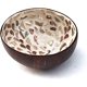 thumbnail image 2 of Cuenco de coco natural con incrustaciones de nácar, cuenco para llaves para la mesa de entrada, recipiente para dulces, frutos secos, frutas (blanco), 2 of 4