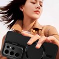 thumbnail image 6 of Allytechgroup Galaxy S24 Plus Case with Lens Stand, Magnetic Back Cover Support Car Mount Shockproof Anti-Scratch Bumper Phone Case for Samsung Galaxy S24 Plus, Black, 6 of 7