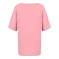 thumbnail image 5 of Timegard Womens Tops V Neck Short Sleeve Loose Blouse Summer Solid Color Casual Comfy Tops Basic Tee, 5 of 5
