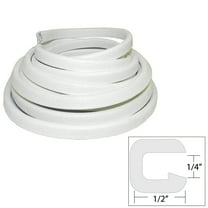 Taco Metals New 1/4  X 25' Flex Trim White, 236-V301008W251