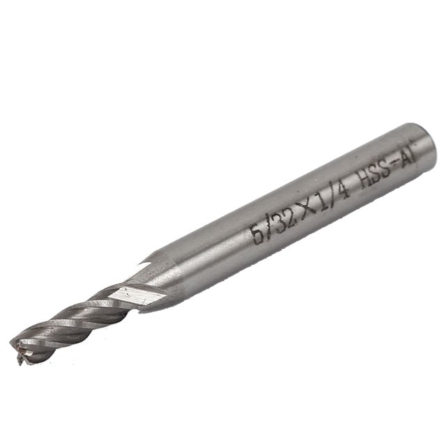5/32" x 1/4" HSS-AL CNC 4 Flautas espiral cilíndrica Enrutador Taladro de Metal cortador