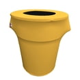 thumbnail image 1 of LA Linen Housse Extensible en Spandex pour Poubelle 44 Gallons Ronde, Jaune, 1 of 1