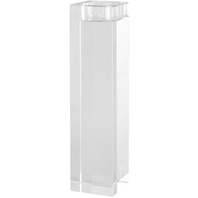 Candelabro de cristal nórdico, centros de mesa para bodas, adornos de vidrio, velas, decoración del hogar, centro de mesa geométrico, quemador de cera geométrico, 5 x 5 x 20 cm