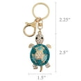 thumbnail image 2 of Wrapables Crystal Bling Key Chain Keyring Car Purse Handbag Pendant Charm, Blue Sea Turtle, 2 of 9
