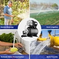 thumbnail image 2 of LANCHEZ 1.6 HP Shallow Well Pump with Pressure Tank, 1340 GPH Stainless Steel Garden Irrigation Pump, 115V Water Transfer Pump, Automatic Water Booster Jet Pump for Home Garden Lawn Farm, Glossy, 2 of 6
