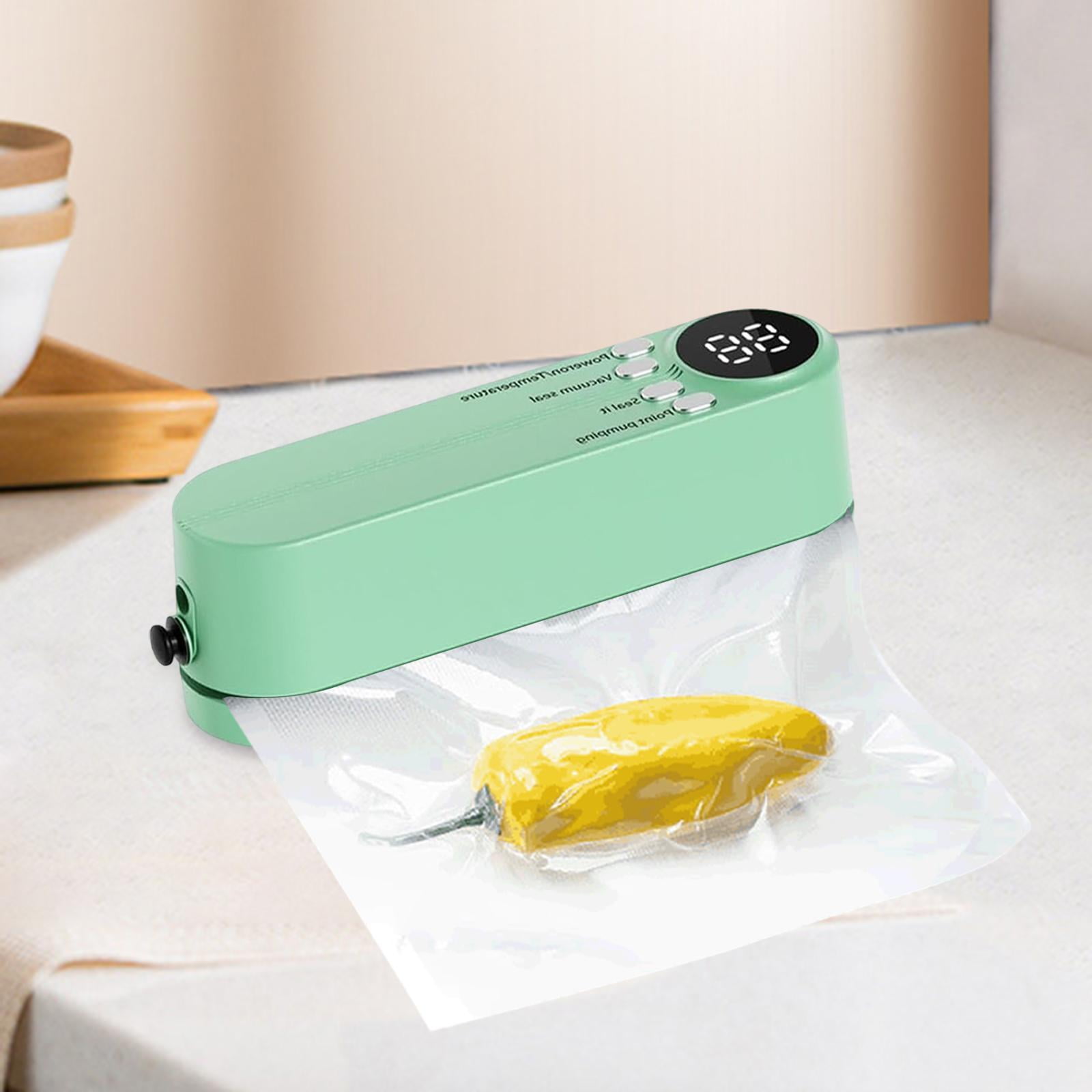 Fiocias Mini Cordless Vacuum Sealer Multi Purpose Household for Food Storage Food Vacuum Green