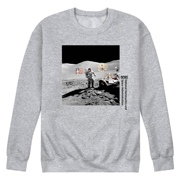 NASA - Moon Landing - Men's Crew Neck Fleece Pullover
