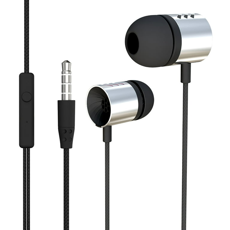 Ear Phone Headphones Without Mic for Small Ears Wired With Microphone Noise Cancelling In Powerful Heavy Bass Earbuds Android Smartphones Laptops Mp3 Game Walkmen And All 3.5Mm Jacks Walmart
