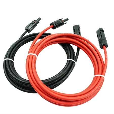 

Fairnull 10/12AWG 1/3/5/10m Durable Solar Panel for Connector PV Extension Cable Wire
