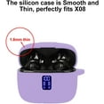 thumbnail image 4 of Earbuds Case Compatible with TAGRY X08 Wireless Headphone, Silicon Protective Cover with Keychain, with Window for LED Display, Purple, 4 of 10