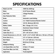 X-BULL XPV 10000LBS Electric Winch 12v Synthetic Rope 2 in 1 Remote Control Truck Trailer Winch 4WD