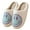 Cyan, variant on Womens Slippers Plush Happy Face (5-6, White)
