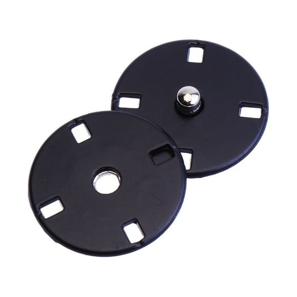OULII 10Pack Alloy Button Black Sew On Snap Buttons for Clothes Flat Style