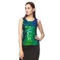 thumbnail image 1 of Womens Casual Vest equin Metallic Sparkly Cocktail Party Sleeveless Tank Top, 1 of 5