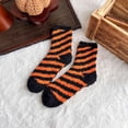 thumbnail image 2 of Puliio Halloween Fuzzy Crew Socks for Owmens Winter Warm Thick Pumpkin Ghost Print Cozy Home Sleep Socks, 2 of 3