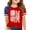 Red, variant on 4th of July T-Shirts for Kids Girls Short Sleeve American Flag Tees Patriotic Tops Tween Cute Crewneck Tees Trendy Tops