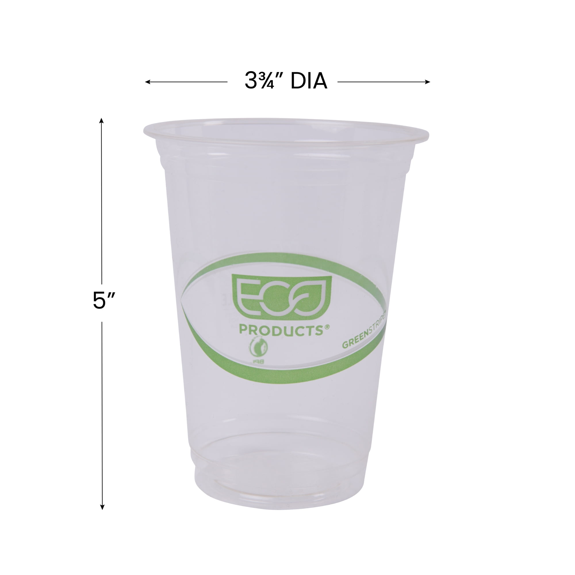 Eco-Products PLA GreenStripe Renewable & Compostable 16OZ Cold Cup, 20CT