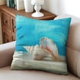 thumbnail image 4 of Nautical Charm for Your Home: Set of 2 Ocean Coral Seashell Starfish 18x18 inch Throw Pillows for Sofa, Patio, Bedroom., 4 of 7