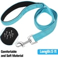 thumbnail image 3 of 12 Pack Double Sided Reflective Dog Leash, Nylon Leashes with Padded Handle for Small, Medium, and Large Dogs, 5 Feet Long, Perfect for Walking and Training, 3 of 6