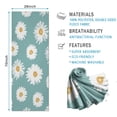 thumbnail image 2 of Teal Daisy Flower Yellow Centers Pattern Hot Yoga Mat Towel Non Slip for Hot Yoga - Quick-Drying Yoga Mat Cover with 4 Corner Pockets with Travel Bag - Hot Yoga Towel Non Slip 70"x26", 2 of 6