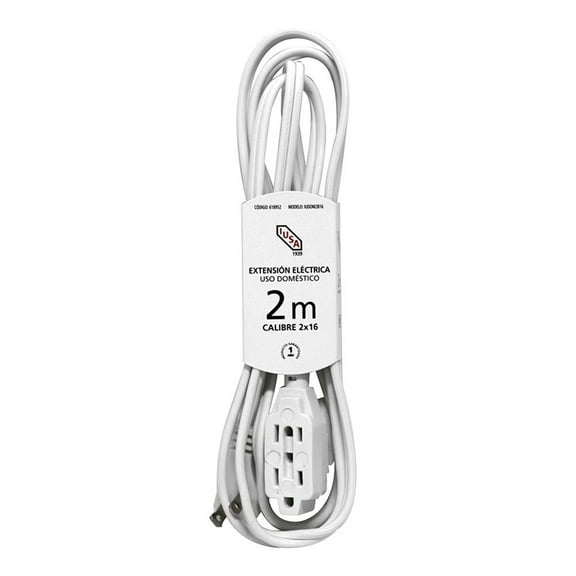 Extensión Eléctrica Iusa 2 M Blanco 619338