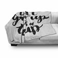 thumbnail image 3 of Saying Soft Flannel Fleece Throw Blanket, Dont Grow up Its a Trap with Hand Written Romantic Letters Image, Cozy Plush for Indoor and Outdoor Use, 50" x 60", Black and White, by Ambesonne, 3 of 6