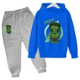 thumbnail image 3 of Nueva sudadera con capucha y pantalones de Marvel Hulk Capitán América para niños, traje de 2 piezas, ropa informal para niño y niña, sudadera, trajes deportivos para niño, 3 of 5
