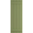 thumbnail image 5 of Ekena Millwork 21 1/2"W x 25"H True Fit PVC Four Board Joined Board-n-Batten Shutters, Moss Green (Per Pair - Hardware Not Included), 5 of 9