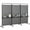 Grey, variant on Costway 3-Panel Room Divider with Storage Shelves 6FT Tall Folding Privacy Screen on Wheels White
