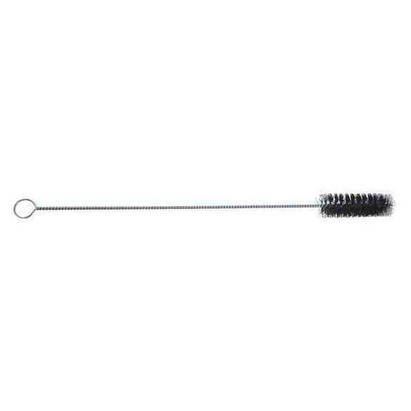 Tube and Pipe Brush, 24 in L Handle, 5 in L Brush, Black, Steel, 24 in L Overall