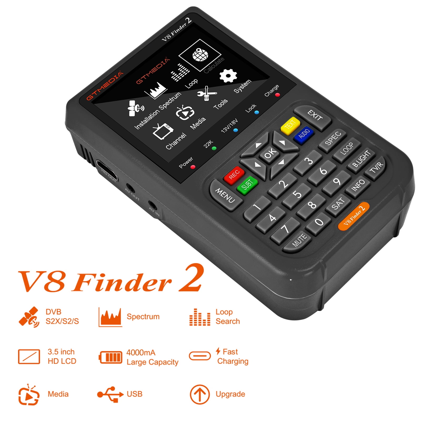Buy GTMEDIA V8 Finder 2 TV Signal Finder Meter DVBS//S2X Signal