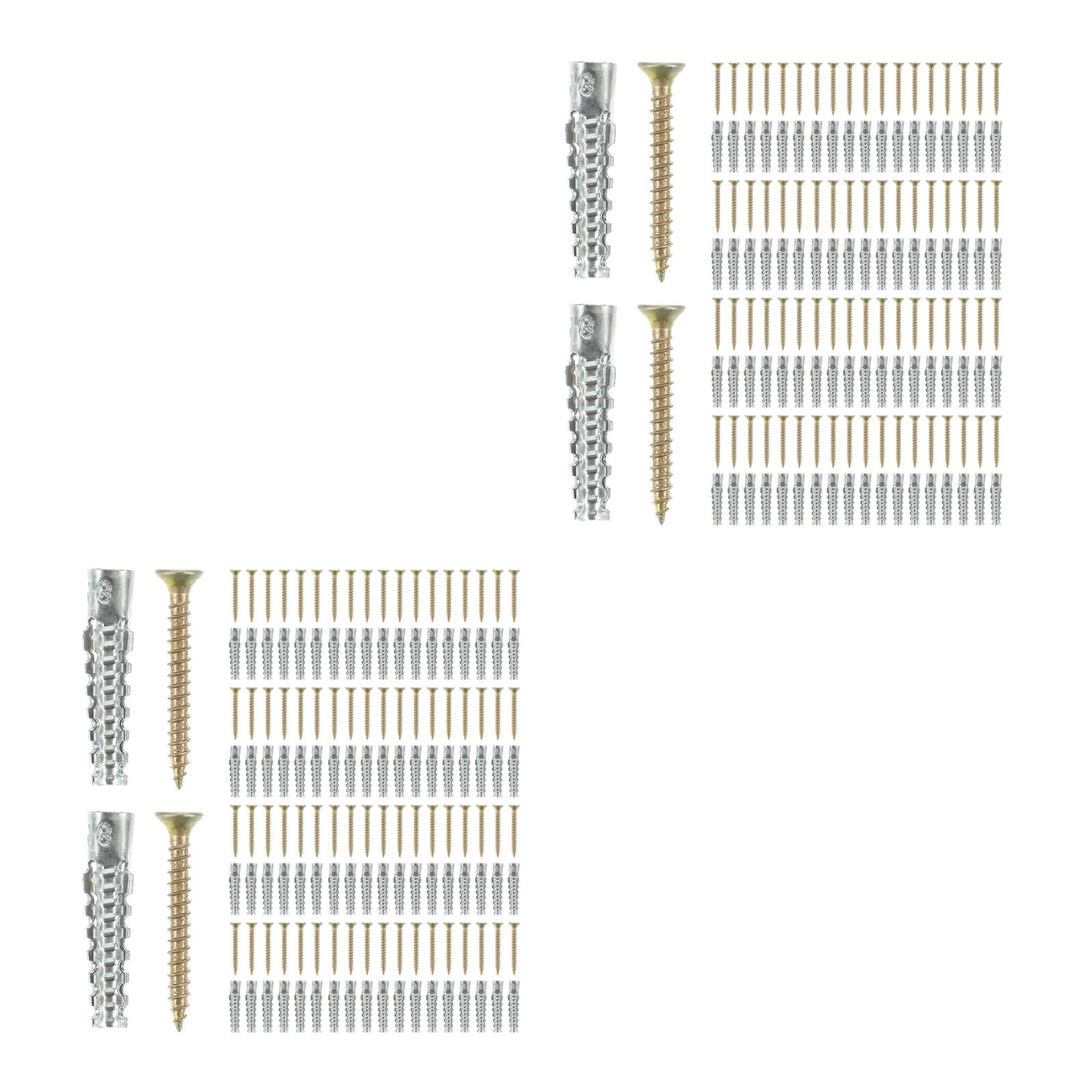 2 Pack Heavy Duty Steel Sheetrock Wall Anchors with Screws, 4x0.9x0.9 cm, Strong Support for Drywall and Wall Mounting