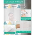 thumbnail image 4 of No Hook Shower Curtain with Snap in Liner, Triangle Gradient Diamond Texture Hotel Shower Curtains for Bathroom, Washable Shower Curtain Liner Set with Mesh Top Window, 72"x84", 4 of 6