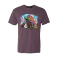 thumbnail image 2 of Wild Bobby Rainbow Painted Manatee Dean Russo Design Animal Lover Men Premium Tri Blend Tee, Vintage Purple, Small, 2 of 6