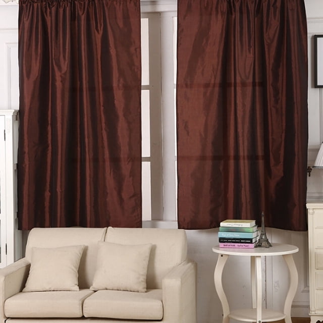 Home Window Curtain Living Room Bedroom Window Polyester Solid window curtain bedroom window Color Drapes Home Decor, Black, 100x140cm