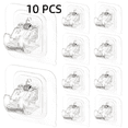 thumbnail image 1 of 10 soportes autoadhesivos y ajustables para barras de cortina, sin clavos, ganchos para barras de cortina sin taladrar, aptos para colgar cortinas en el cuarto de baño, la cocina y el salón., 1 of 9