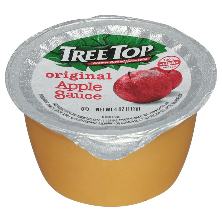 Tree Top Apple Sauce, Original, 4 Ounce Cup, 72 Count