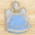 thumbnail image 2 of STP GOODS Blue Little Angel Hanging Figurine 3.9x3.5" (10x9 cm) Hanging Collectible Doll Handmade Christmas Figurine Holiday Décor Xmas Hanging Decoration Xmas Figure Doll Decoration, Blue and Gold, 2 of 4