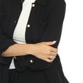 thumbnail image 6 of White Mark Women's 2-Piece Oversize Long Sleeve Button Down Cotton Linen Gauze Lounge Beach Set, 6 of 7