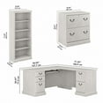 thumbnail image 3 of Pemberly Row L Shaped Desk with Storage Set in Linen White Oak - Engineered Wood, 3 of 7