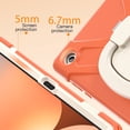 thumbnail image 3 of Case for Samsung Galaxy Tab A11+ 11 inch, 360 Degree Rotating Hand Grip Shockproof Cover with Shoulder Strap, Coral Orange, 3 of 7