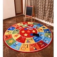 thumbnail image 4 of Furnish My Place 745 ABC With Animal 9' Round ABC Area Rug for Kids, Educational Alphabet, Animals Children Rug, Anti-Skid Rubber Backing, Multicolor, 4 of 6