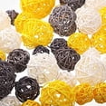 thumbnail image 3 of 36 Pcs Wicker Rattan Balls Decorative Balls for Vase Centerpiece Bowls Orbs Filler for Home Decor,4 Sizes(Yellow, Gray, White), 3 of 6