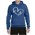 thumbnail image 2 of Wild Bobby Heart Made Of Faith Inspirational/Christian Unisex Graphic Hoodie Sweatshirt, Vintage Heather Blue, Small, 2 of 5
