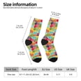 thumbnail image 2 of JUNZAN Colorful Fish 2 Mens Funny Socks for Men Women Colorful Fun Novelty Crew Patterned Socks, 2 of 6