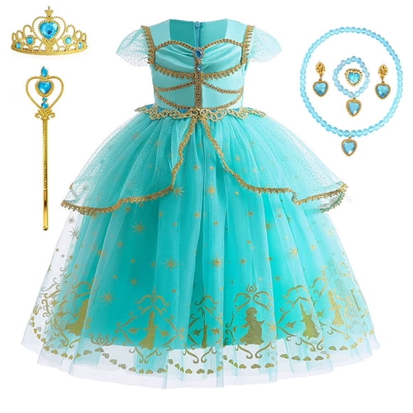 Princess Costume for Girls Dress UP Halloween Cosplay Party Belly Dance Outfit