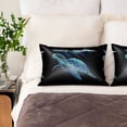 thumbnail image 4 of Bingfone Ocean Turtle Print Satin Pillowcase for Hair - Standard Size with Zipper Silky & Soft Pillow Covers,20x30 inches, 4 of 8