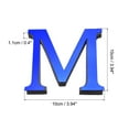 thumbnail image 2 of Calcomanías de Pared Letras Espejo Acrílico 3D Letra M Autoadhesiva Decoración del Hogar Cartel de Arte Calcomanía Decal Azul, 2 of 7